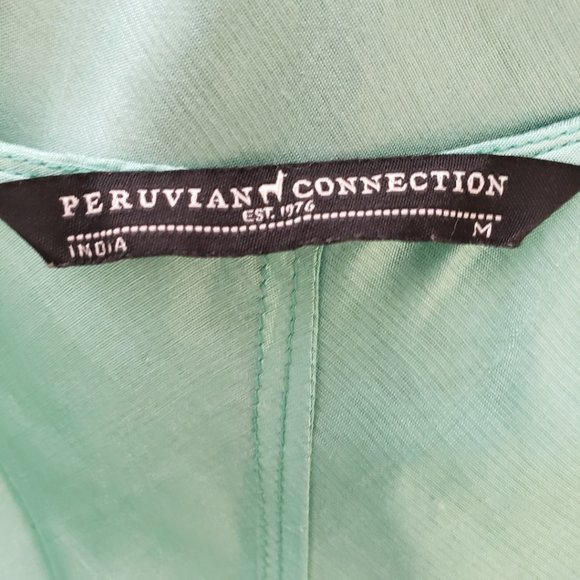 CT430 Peruvian Connection Green Silk Adjustable Tank M - Picture 2 of 3